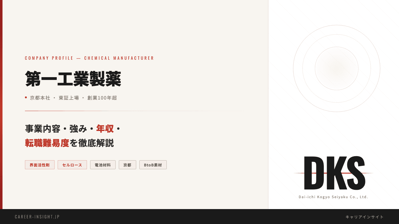 第一工業製薬ってどんな会社?事業内容・強み・年収・転職難易度を徹底解説
