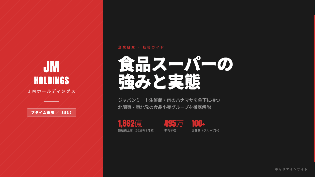 JMホールディングスってどんな会社?事業内容・強み・年収・転職難易度を徹底解説