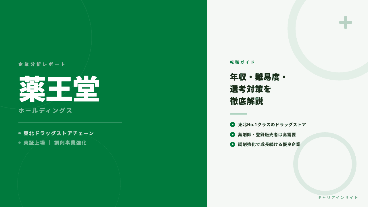 薬王堂ホールディングスってどんな会社?事業内容・強み・年収・転職難易度を徹底解説