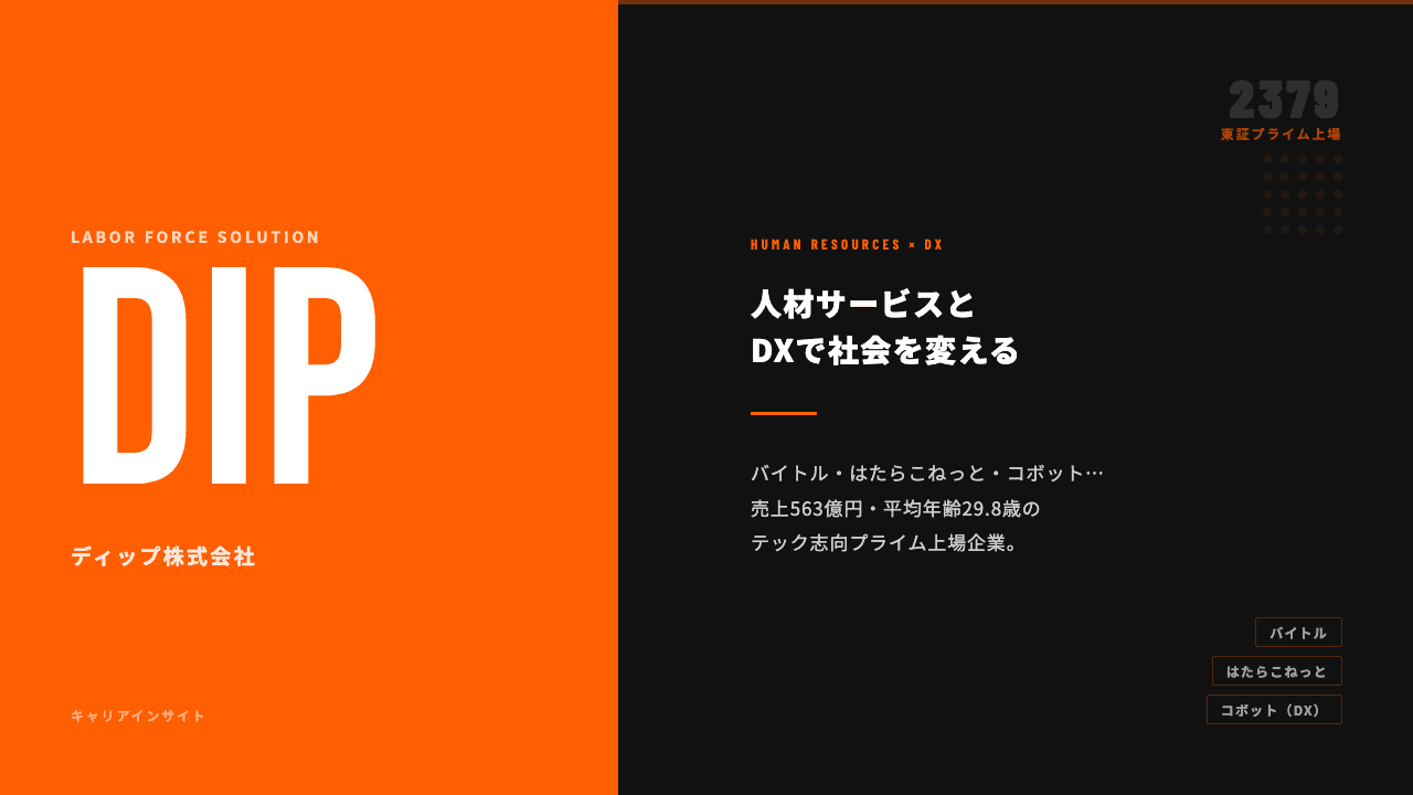 ディップってどんな会社?事業内容・強み・年収・転職難易度を徹底解説