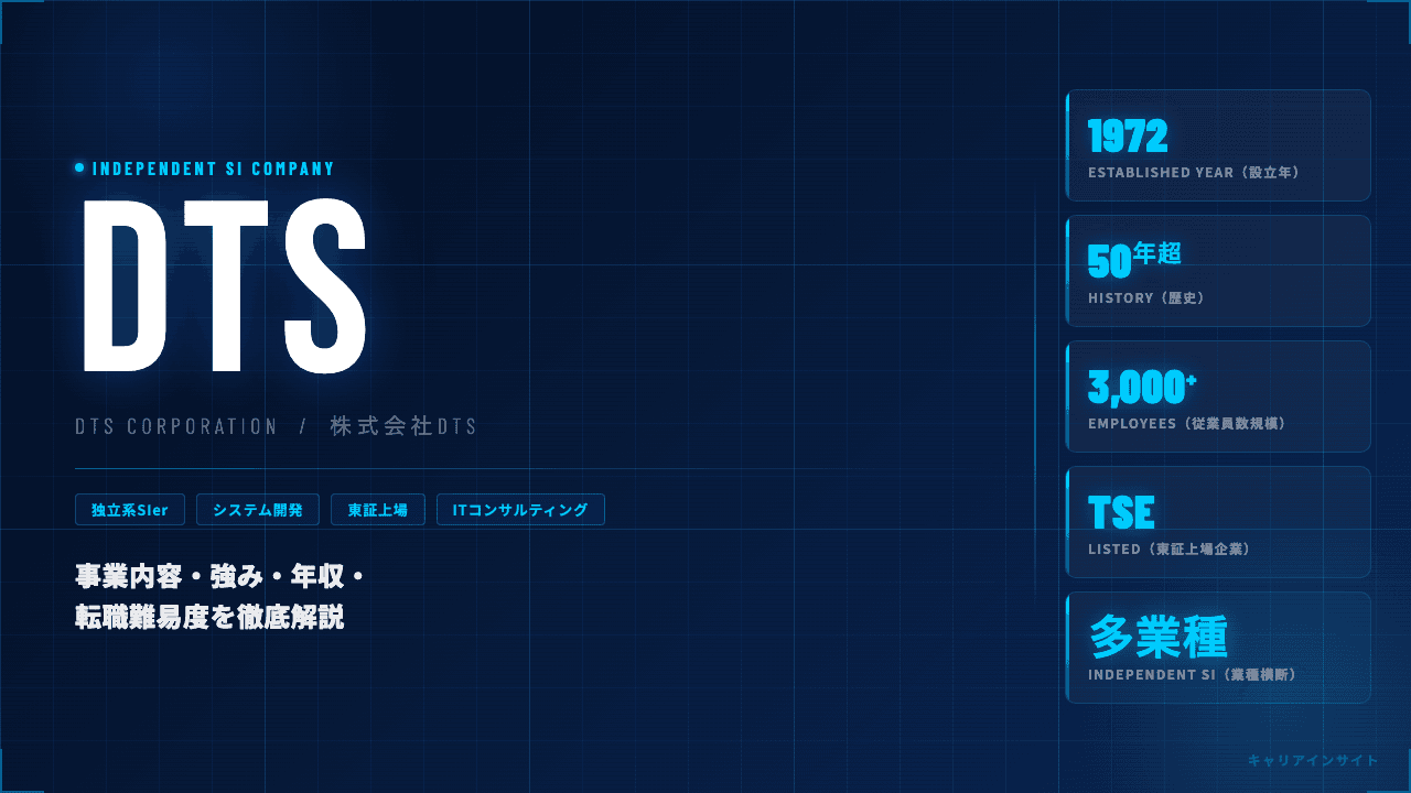 DTSってどんな会社?事業内容・強み・年収・転職難易度を徹底解説