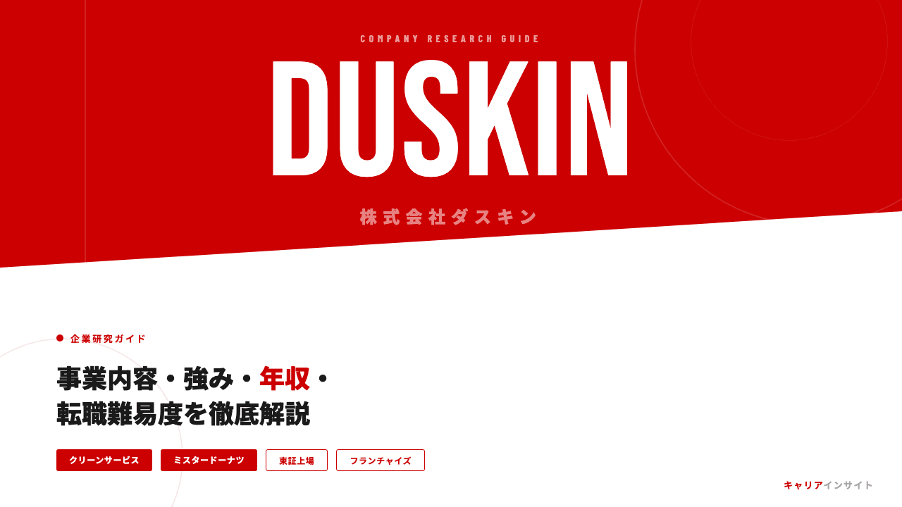 ダスキンってどんな会社?事業内容・強み・年収・転職難易度を徹底解説