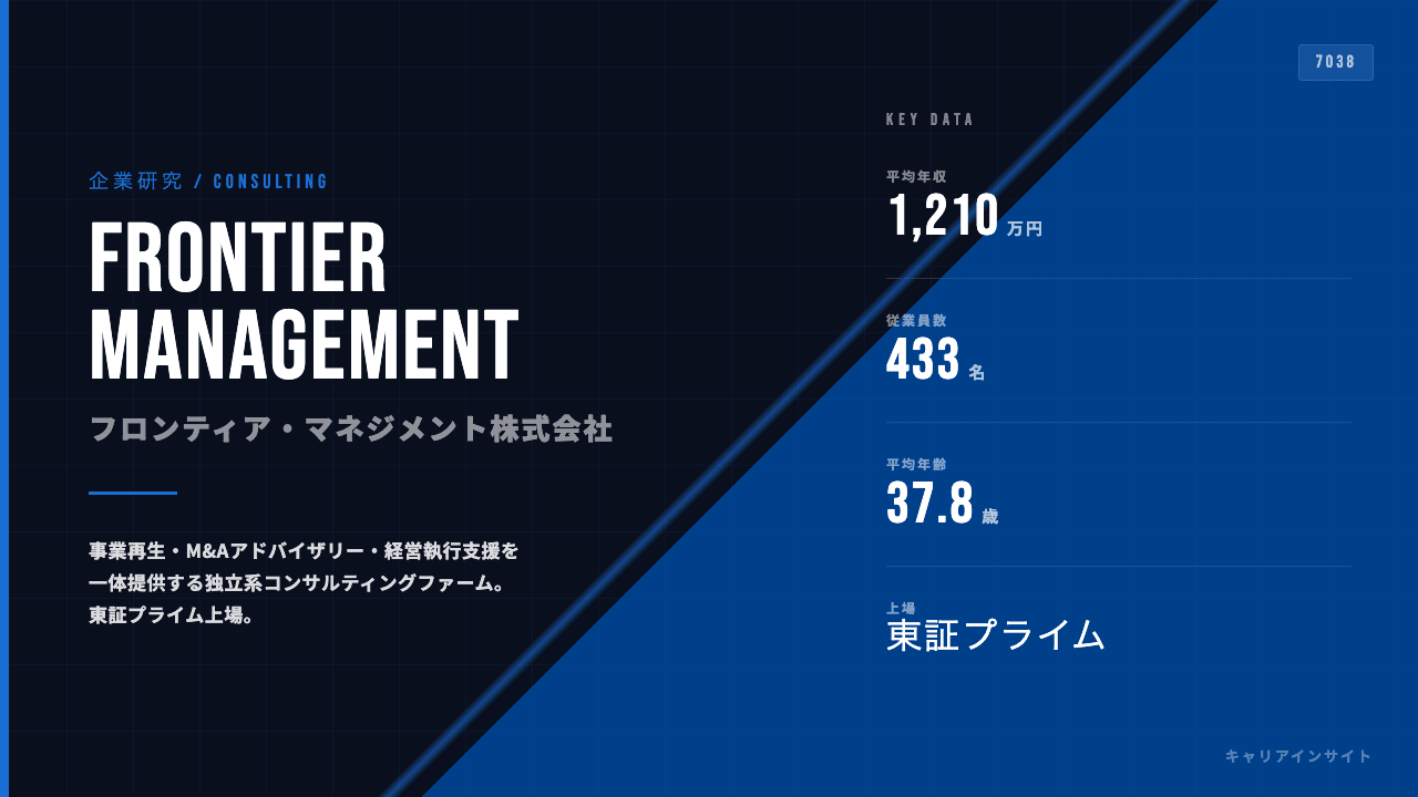 フロンティア・マネジメントってどんな会社?事業内容・強み・年収・転職難易度を徹底解説