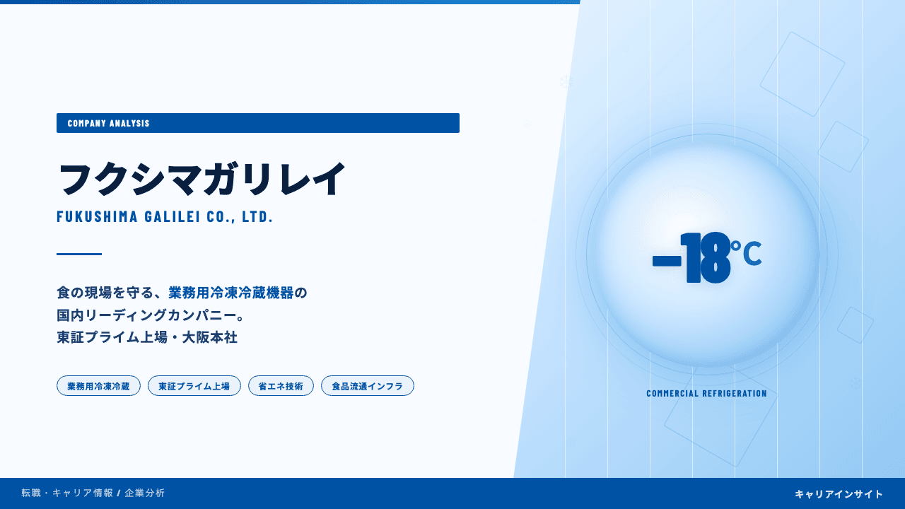 フクシマガリレイってどんな会社?事業内容・強み・年収・転職難易度を徹底解説