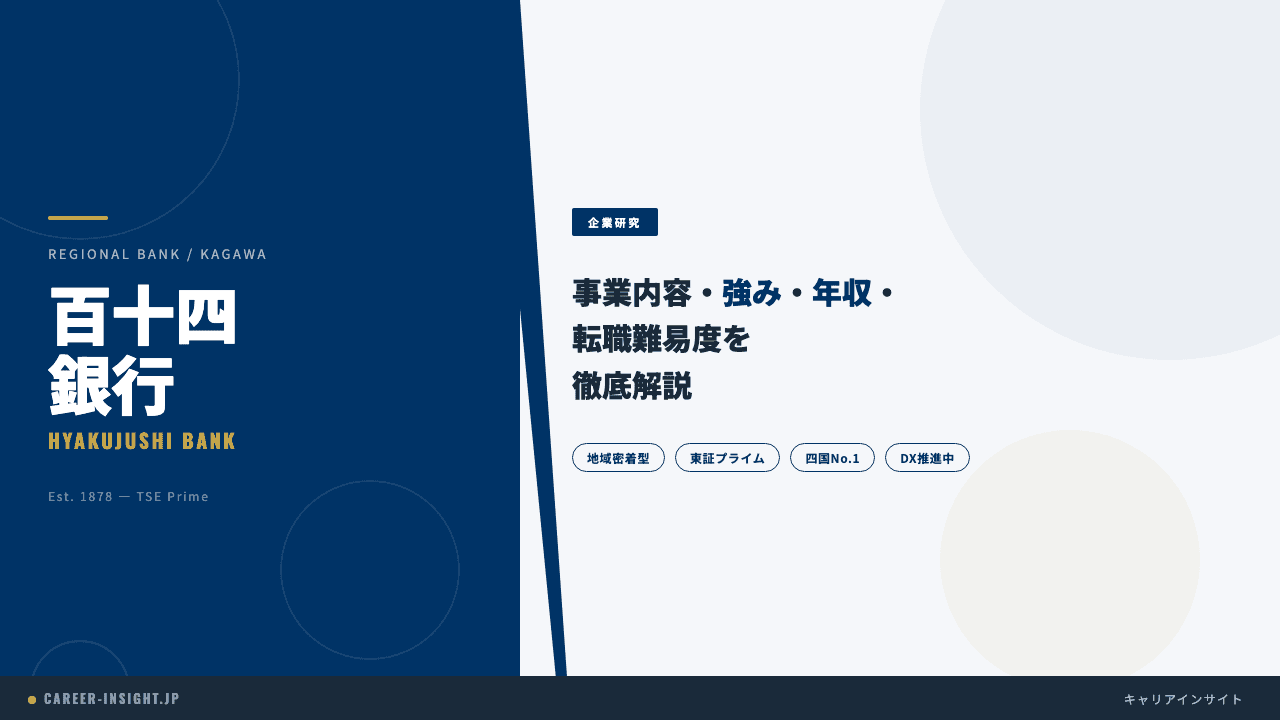百十四銀行ってどんな会社?事業内容・強み・年収・転職難易度を徹底解説