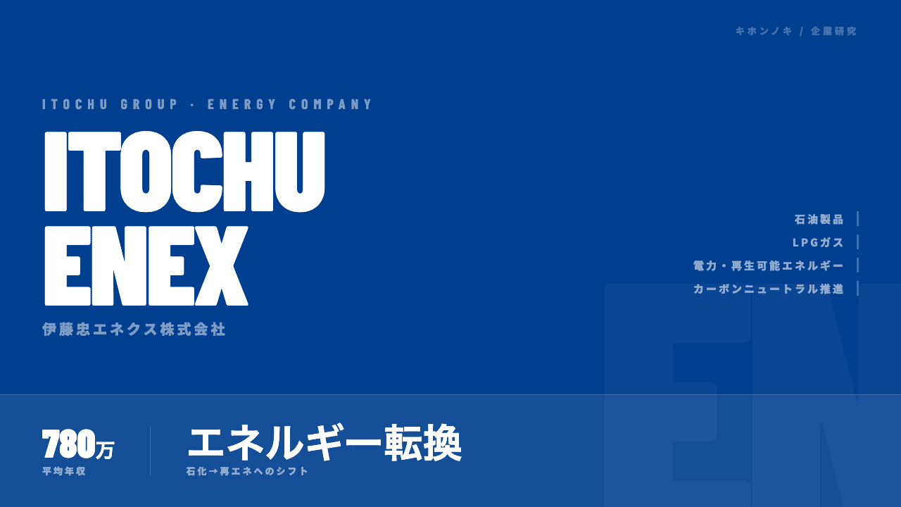 伊藤忠エネクスってどんな会社?事業内容・強み・年収・転職難易度を徹底解説