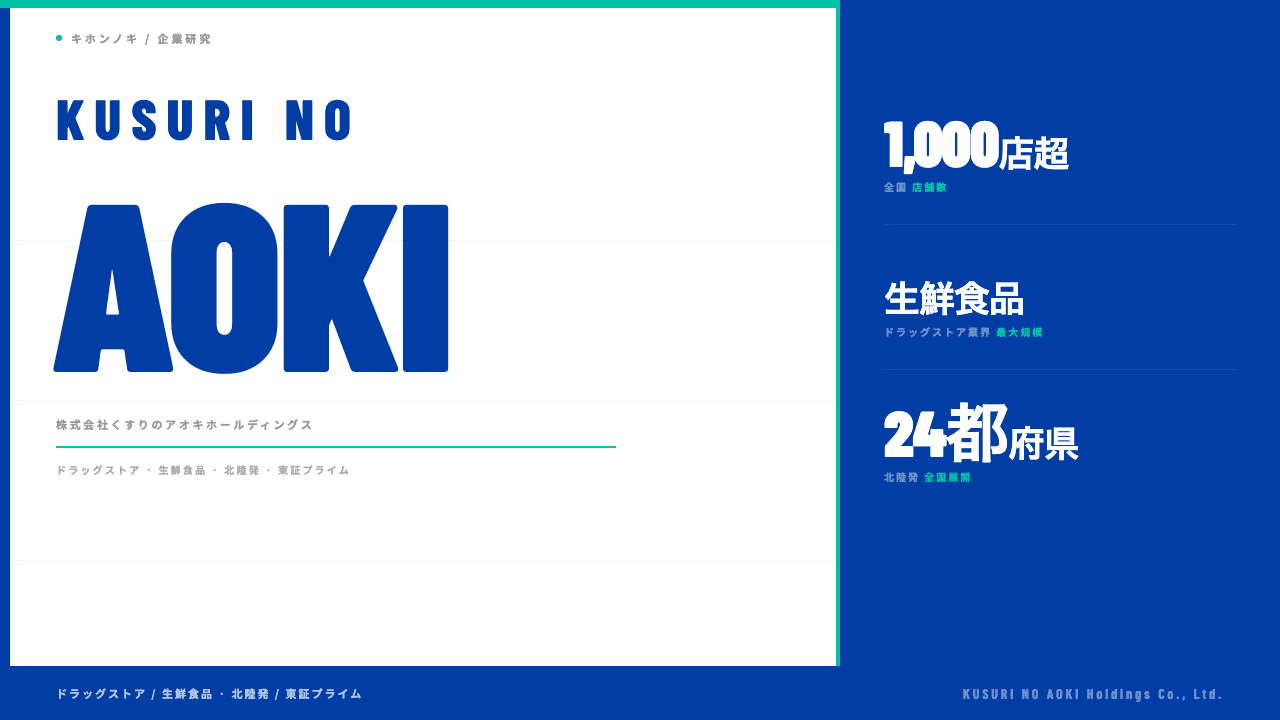 株式会社クスリのアオキホールディングスってどんな会社?事業内容・強み・年収・転職難易度を徹底解説