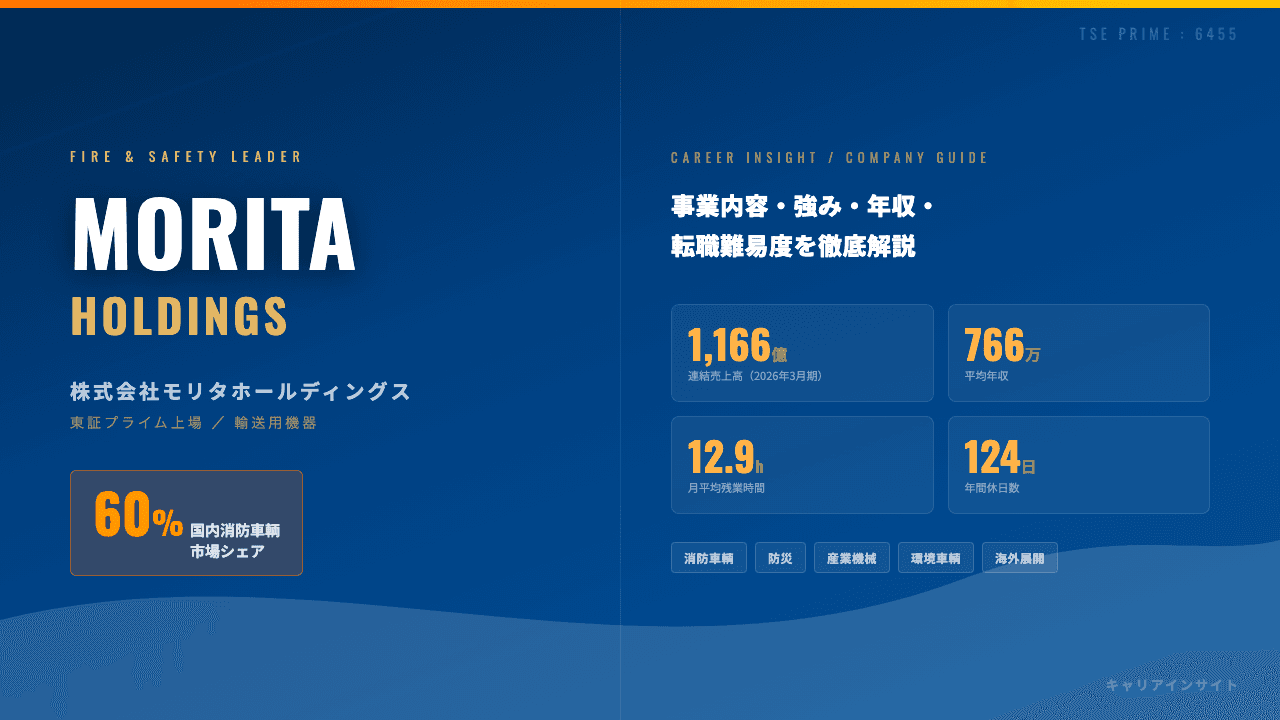 モリタホールディングスってどんな会社?事業内容・強み・年収・転職難易度を徹底解説