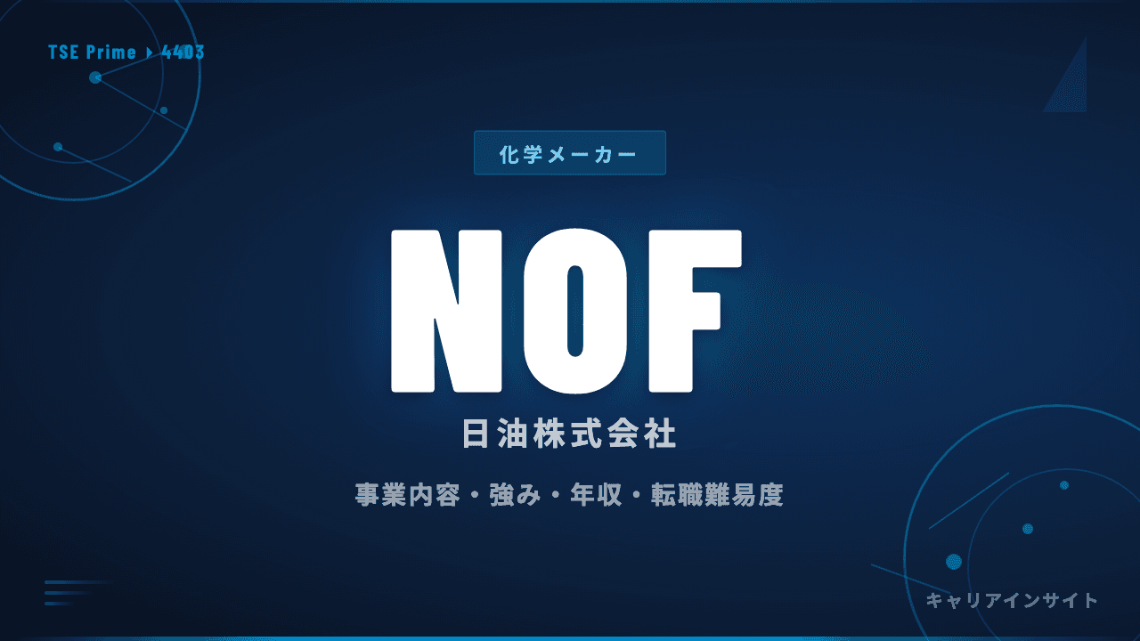 日油ってどんな会社?事業内容・強み・年収・転職難易度を徹底解説