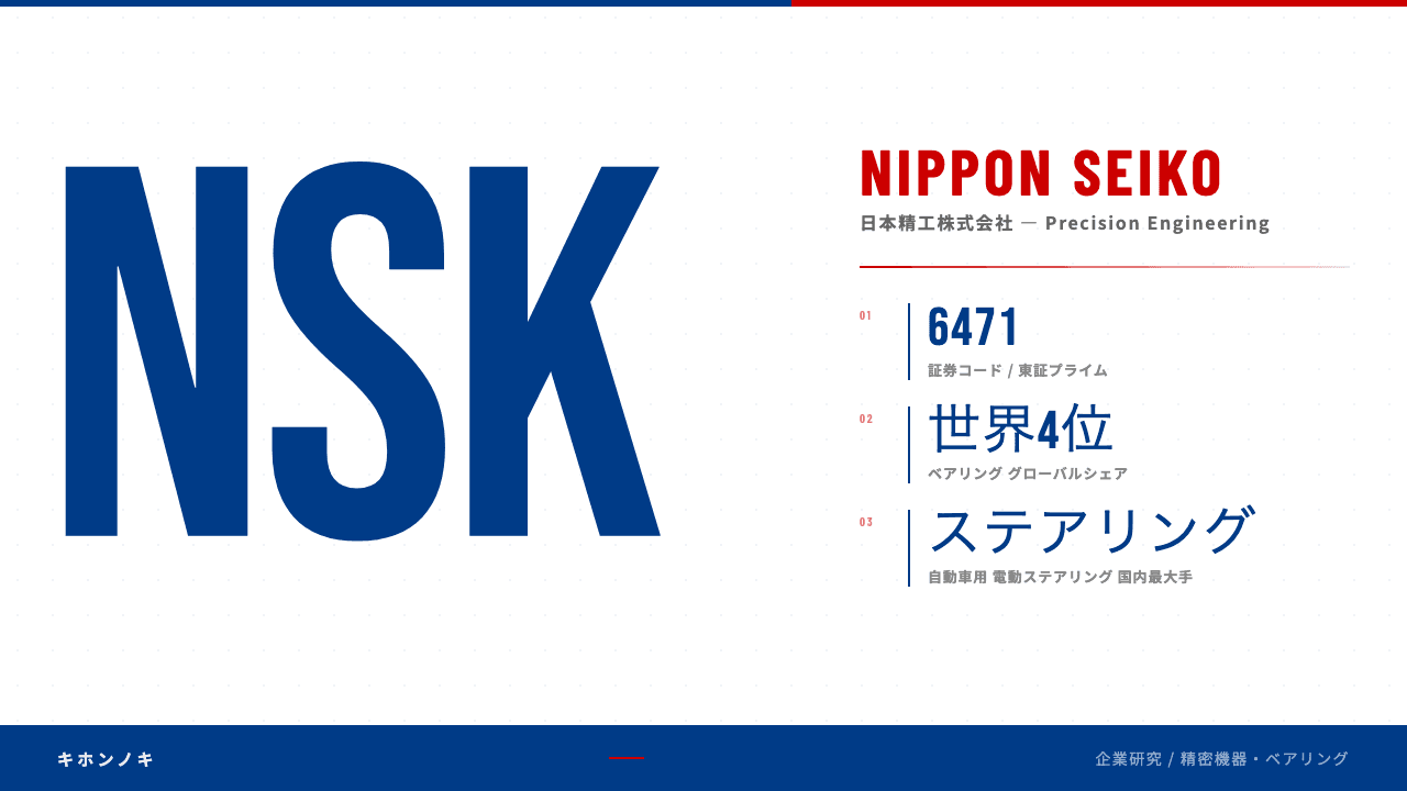 日本精工(NSK)ってどんな会社?事業内容・強み・年収・転職難易度を徹底解説