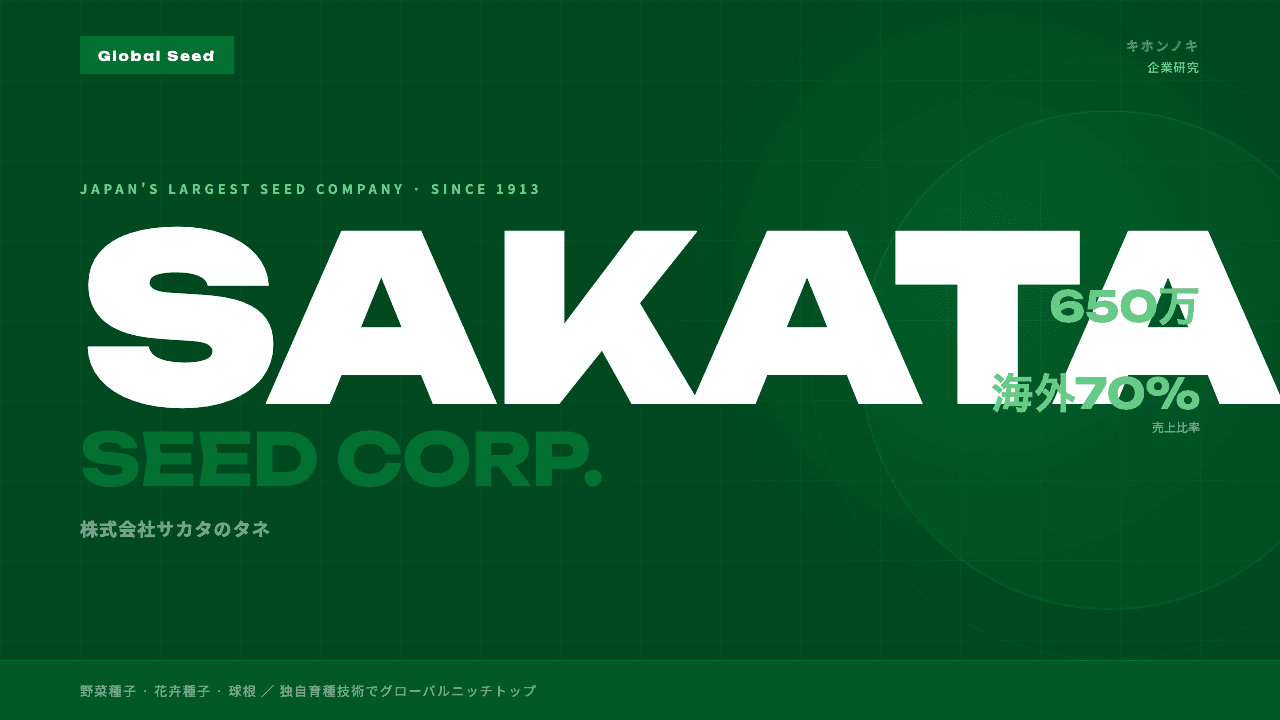 サカタのタネってどんな会社?事業内容・強み・年収・転職難易度を徹底解説