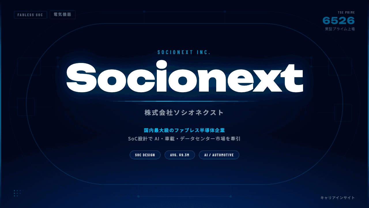 ソシオネクストってどんな会社?事業内容・強み・年収・転職難易度を徹底解説