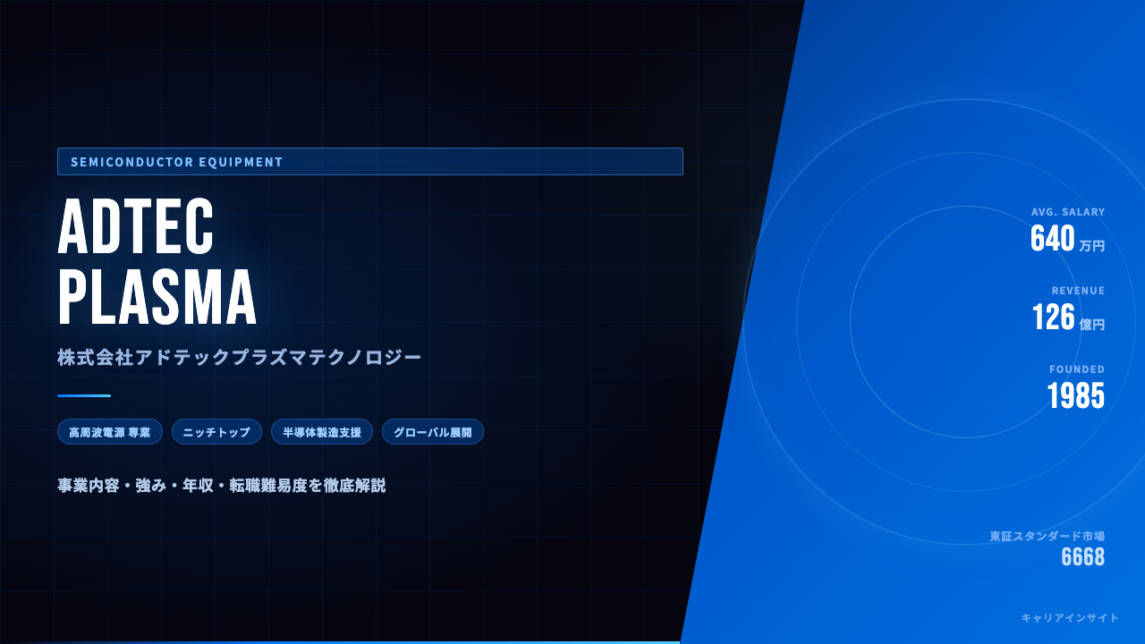 アドテック プラズマ テクノロジーってどんな会社？事業内容・強み・年収・転職難易度を徹底解説