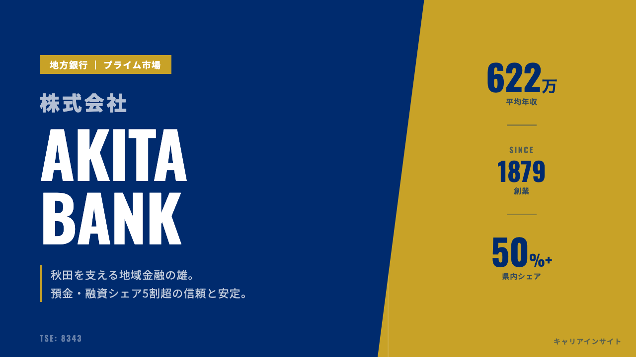 秋田銀行ってどんな会社？事業内容・強み・年収・就職・転職難易度を徹底解説