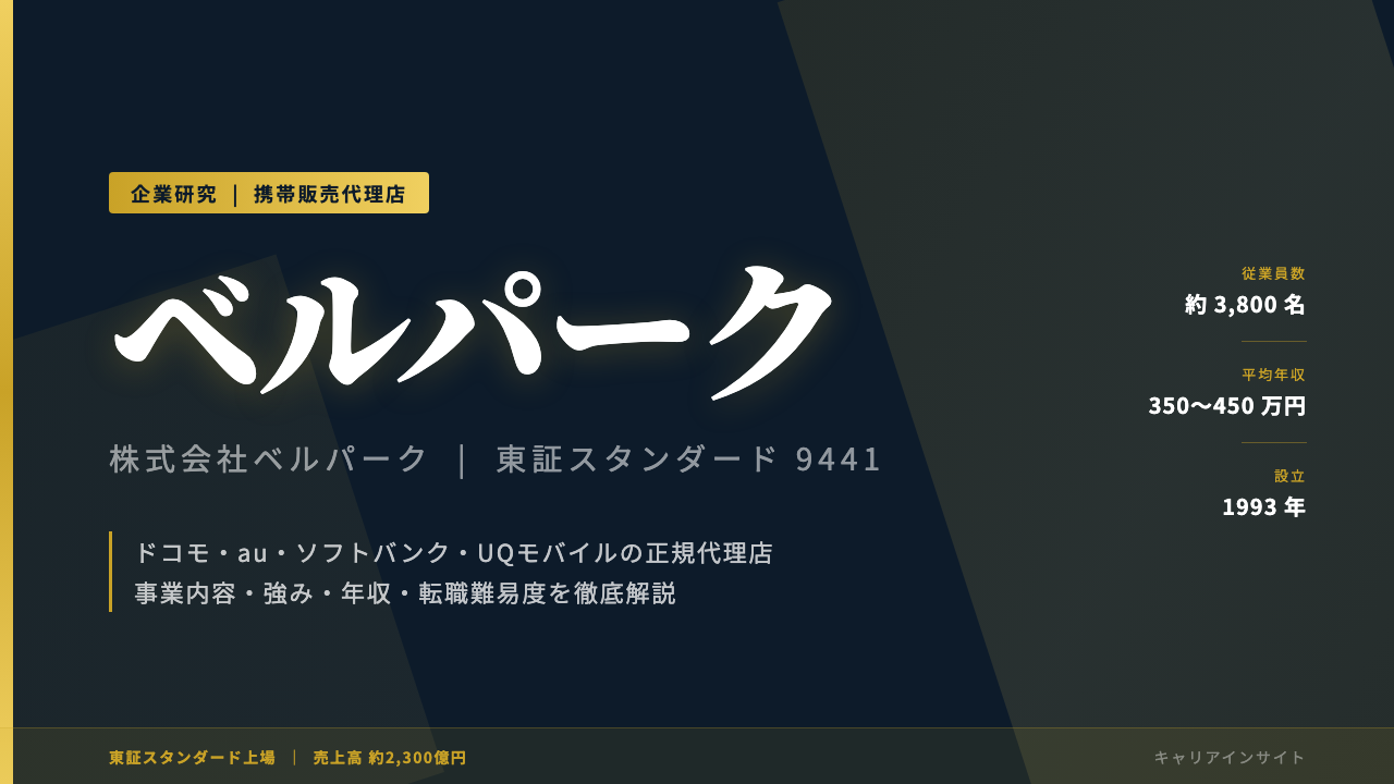 株式会社ベルパークってどんな会社?事業内容・強み・年収・転職難易度を徹底解説