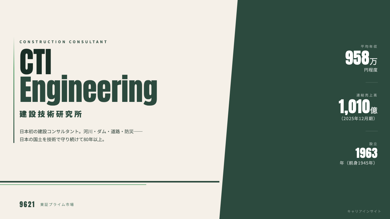 建設技術研究所ってどんな会社？事業内容・強み・年収・就職・転職難易度を徹底解説