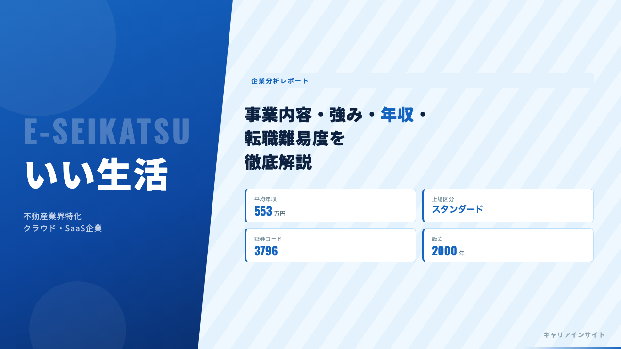 いい生活ってどんな会社?事業内容・強み・年収・転職難易度を徹底解説