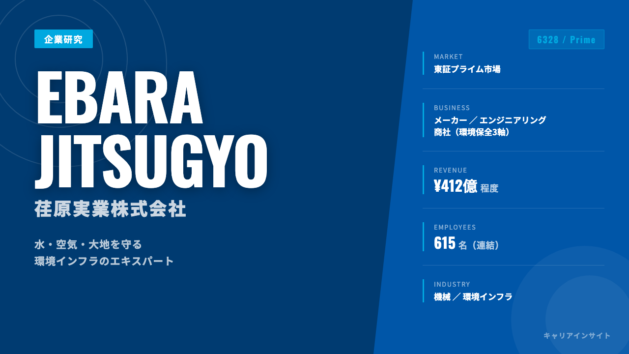 荏原実業ってどんな会社？事業内容・強み・年収・就職・転職難易度を徹底解説