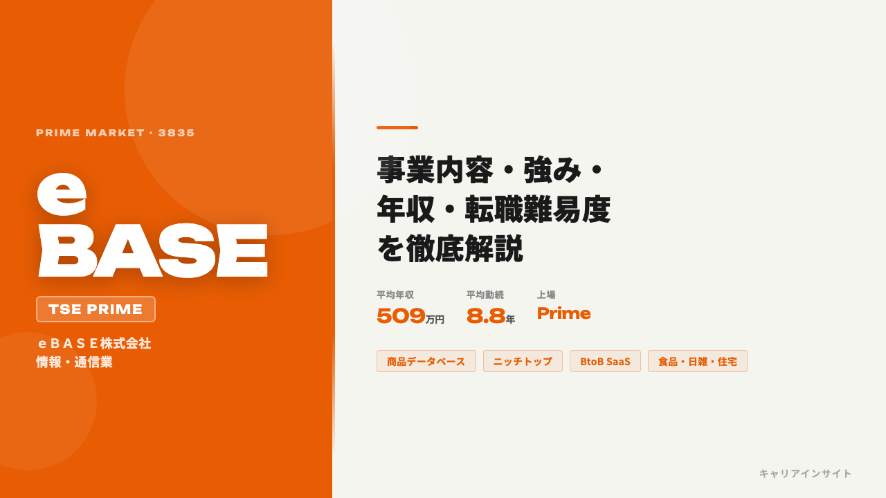 eBASEってどんな会社？事業内容・強み・年収・就職・転職難易度を徹底解説