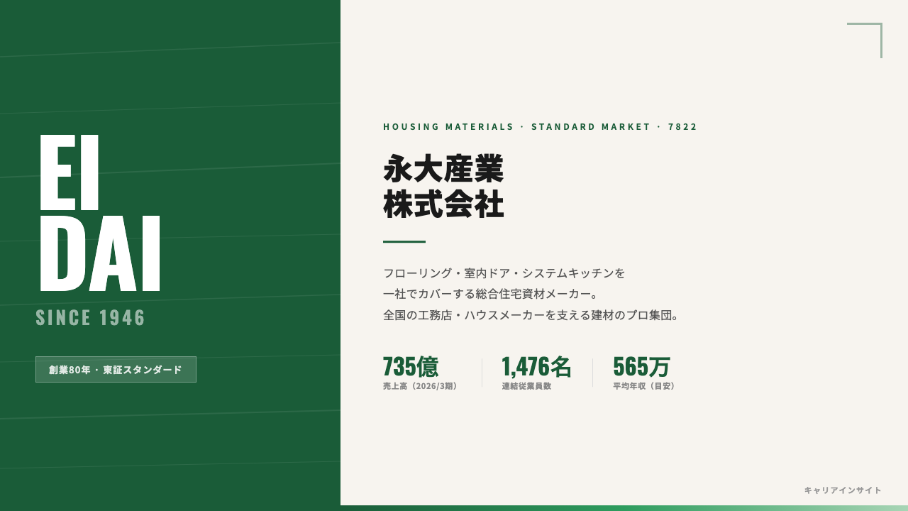 永大産業ってどんな会社?事業内容・強み・年収・転職難易度を徹底解説