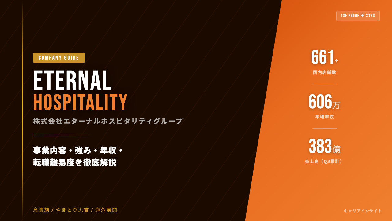 エターナルホスピタリティグループってどんな会社？事業内容・強み・年収・就職・転職難易度を徹底解説