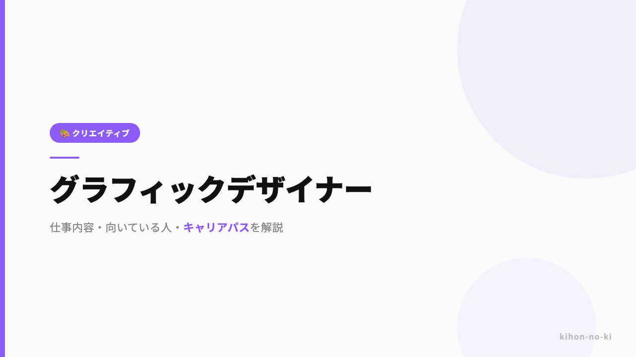グラフィックデザイナーってどんな仕事?仕事内容・向いている人・キャリアパスを解説
