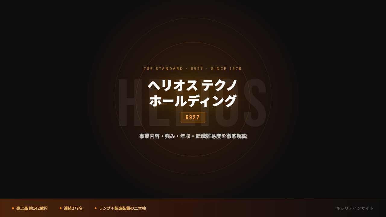 ヘリオス テクノ ホールディングってどんな会社?事業内容・強み・年収・転職難易度を徹底解説