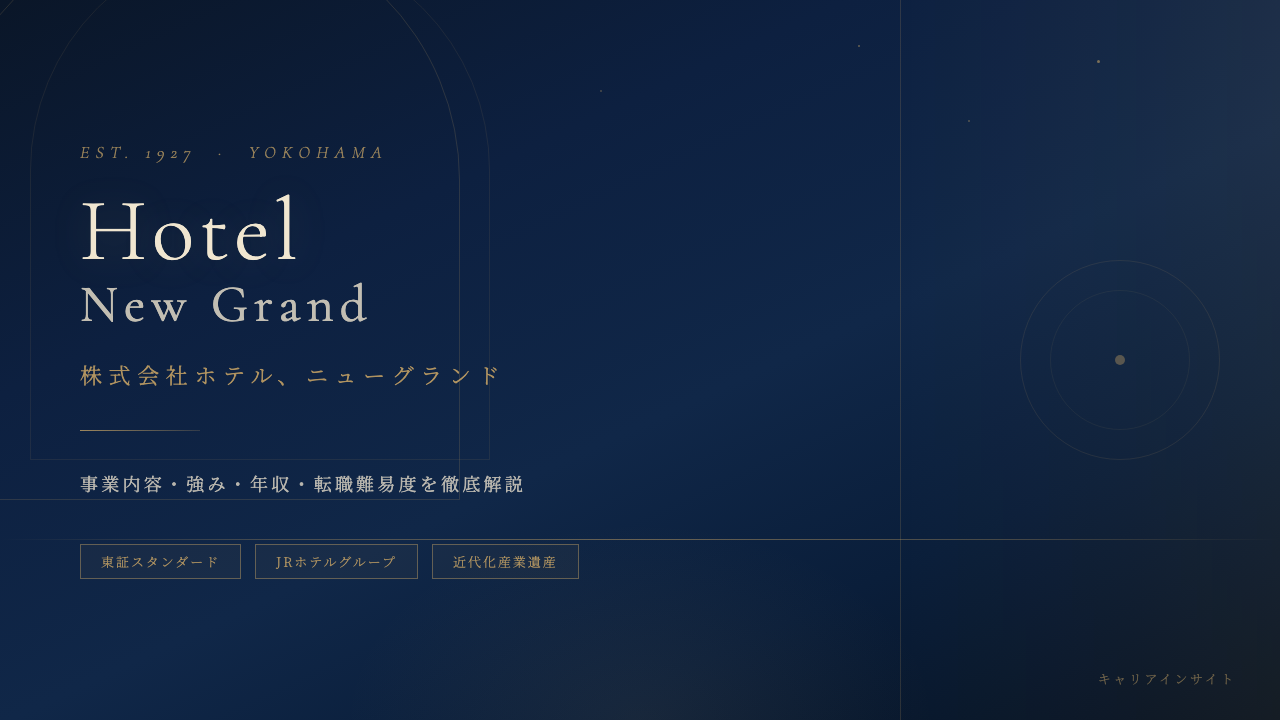 ホテル、ニューグランドってどんな会社?事業内容・強み・年収・転職難易度を徹底解説