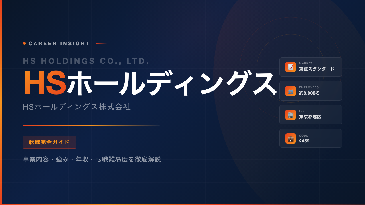 HSホールディングスってどんな会社?事業内容・強み・年収・転職難易度を徹底解説