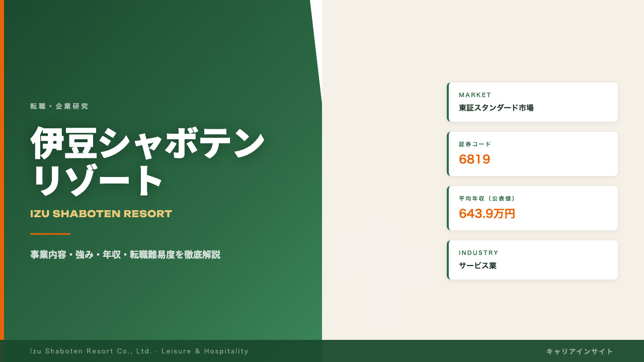 伊豆シャボテンリゾートってどんな会社?事業内容・強み・年収・転職難易度を徹底解説