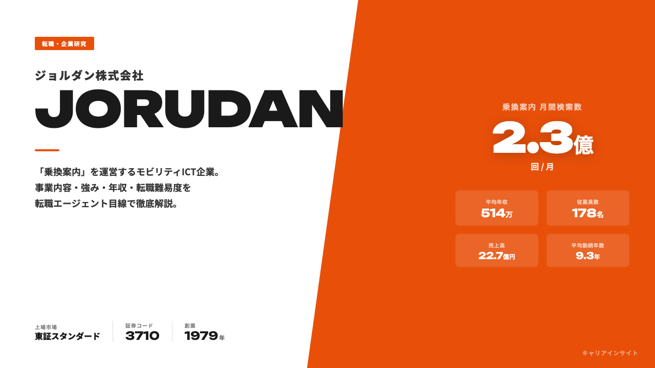 ジョルダンってどんな会社?事業内容・強み・年収・転職難易度を徹底解説