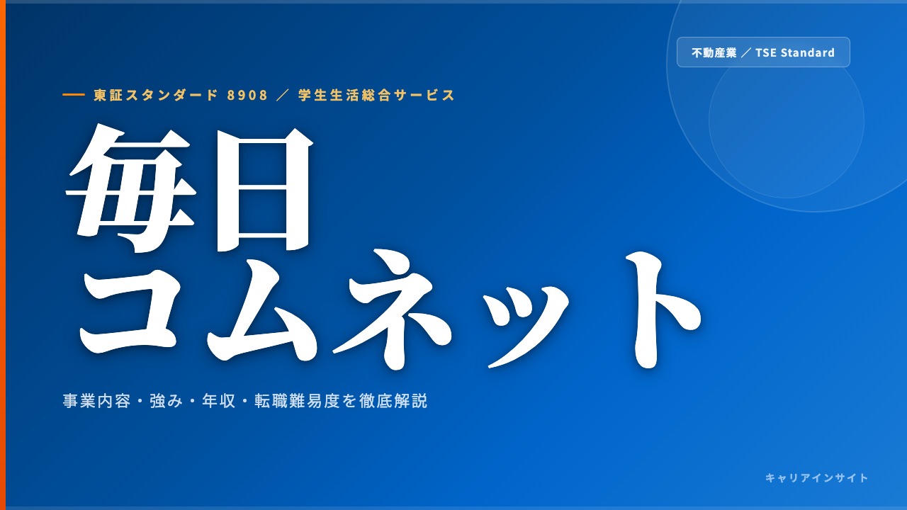 毎日コムネットってどんな会社?事業内容・強み・年収・転職難易度を徹底解説