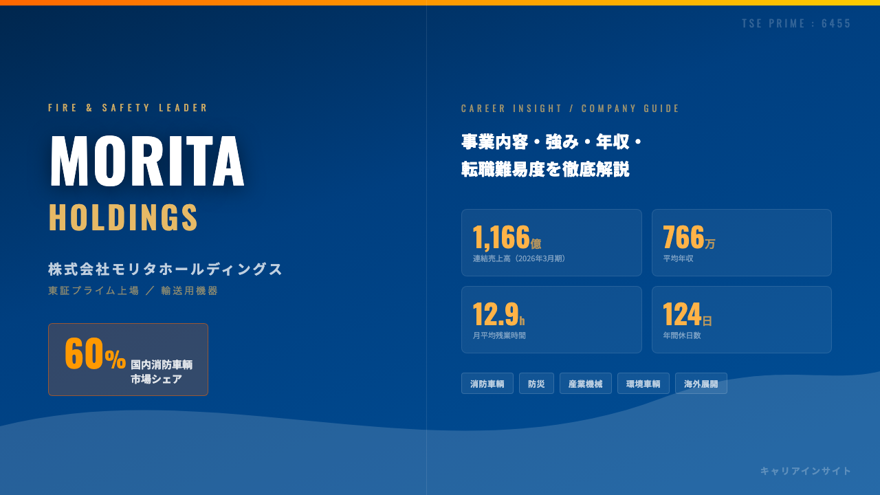 モリタホールディングスってどんな会社？事業内容・強み・年収・就職・転職難易度を徹底解説
