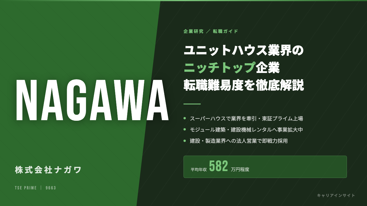 ナガワってどんな会社？事業内容・強み・年収・就職・転職難易度を徹底解説