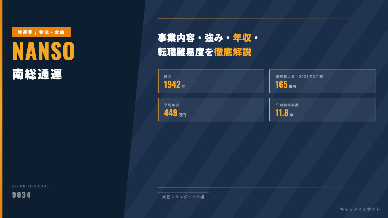 南総通運ってどんな会社?事業内容・強み・年収・転職難易度を徹底解説