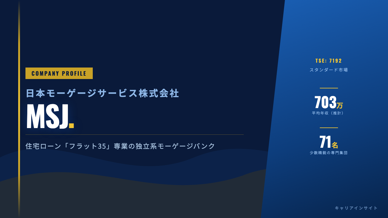 日本モーゲージサービスってどんな会社?事業内容・強み・年収・転職難易度を徹底解説