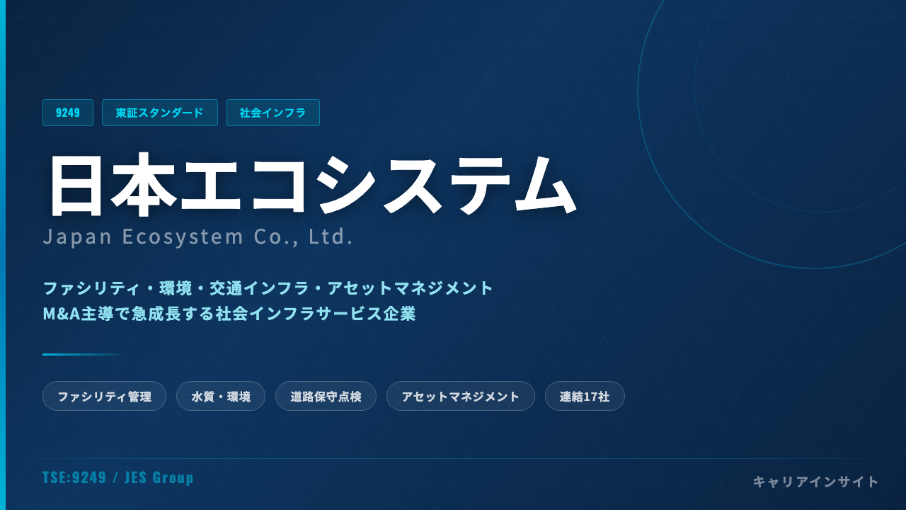 日本エコシステムってどんな会社?事業内容・強み・年収・転職難易度を徹底解説