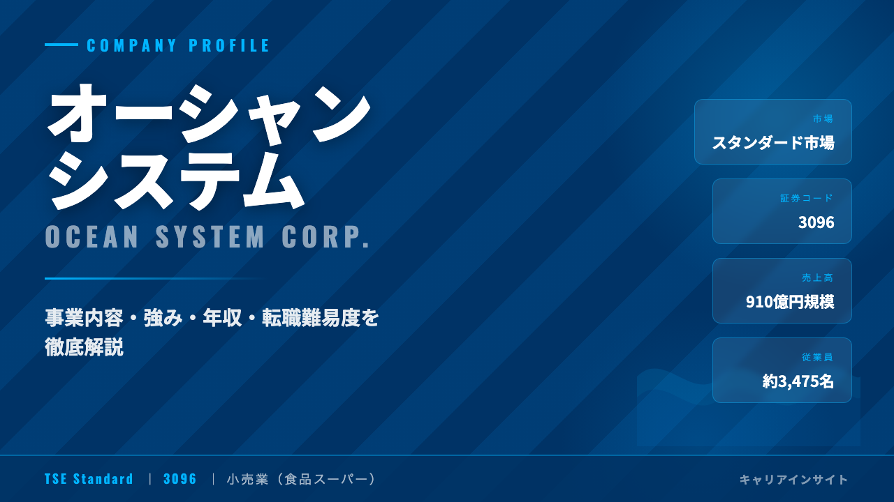 オーシャンシステムってどんな会社?事業内容・強み・年収・転職難易度を徹底解説