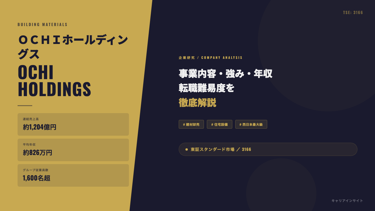 OCHIホールディングスってどんな会社?事業内容・強み・年収・転職難易度を徹底解説