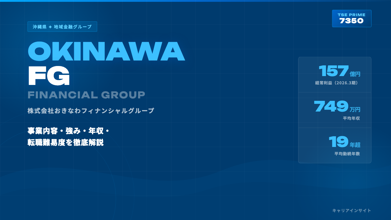 おきなわフィナンシャルグループってどんな会社？事業内容・強み・年収・就職・転職難易度を徹底解説