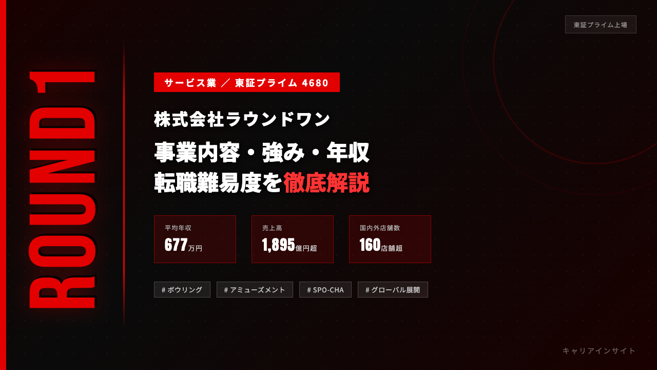 ラウンドワンってどんな会社？事業内容・強み・年収・就職・転職難易度を徹底解説