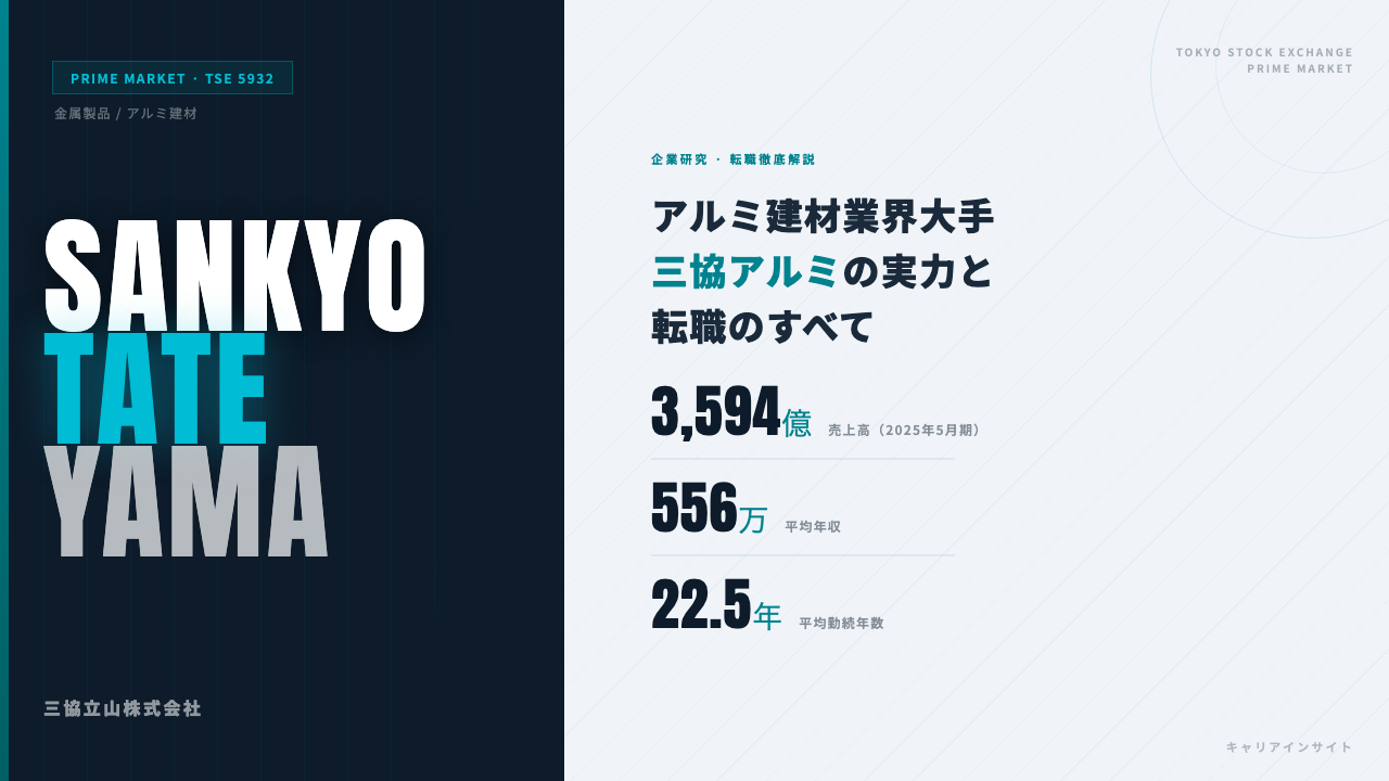 三協立山ってどんな会社？事業内容・強み・年収・就職・転職難易度を徹底解説