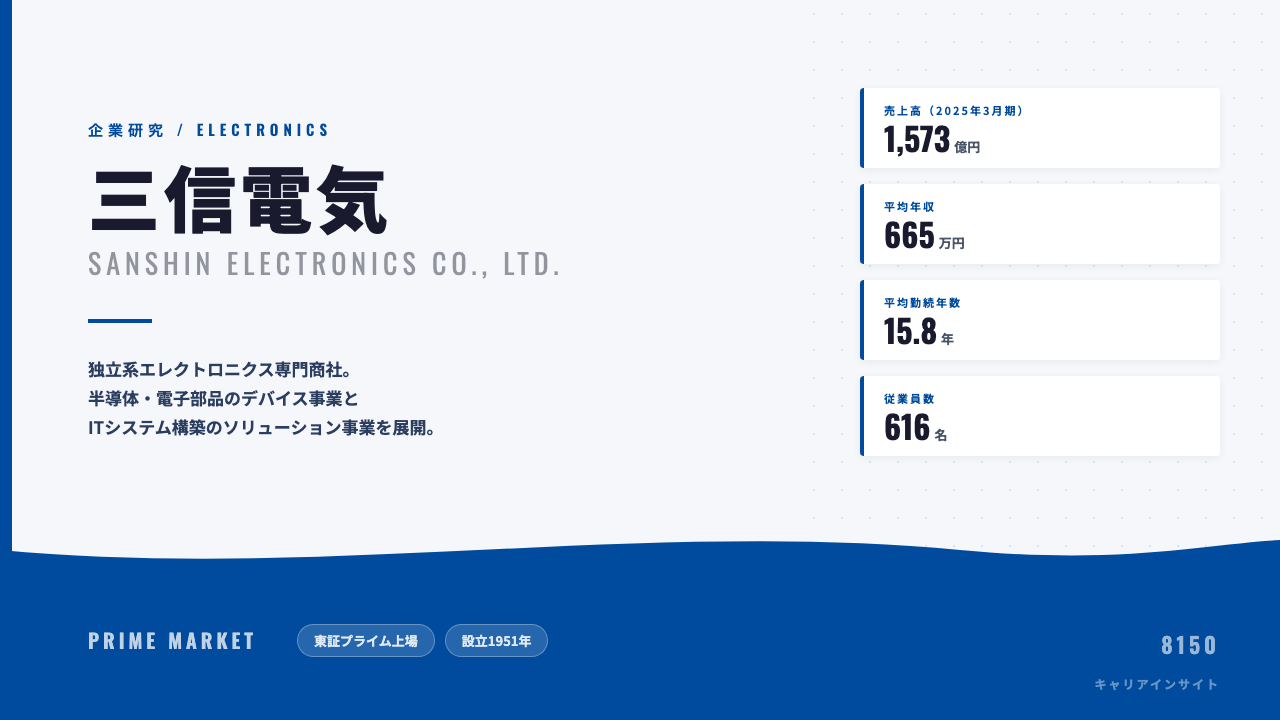 三信電気ってどんな会社？事業内容・強み・年収・就職・転職難易度を徹底解説
