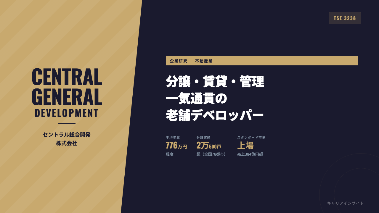 セントラル総合開発ってどんな会社?事業内容・強み・年収・転職難易度を徹底解説