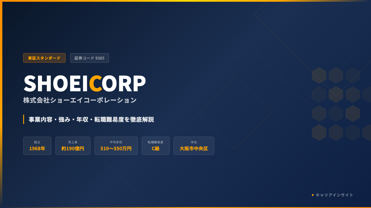 ショーエイコーポレーションってどんな会社?事業内容・強み・年収・転職難易度を徹底解説