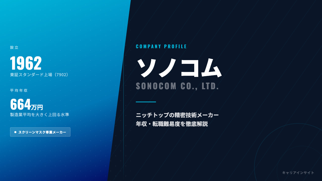 ソノコムってどんな会社?事業内容・強み・年収・転職難易度を徹底解説