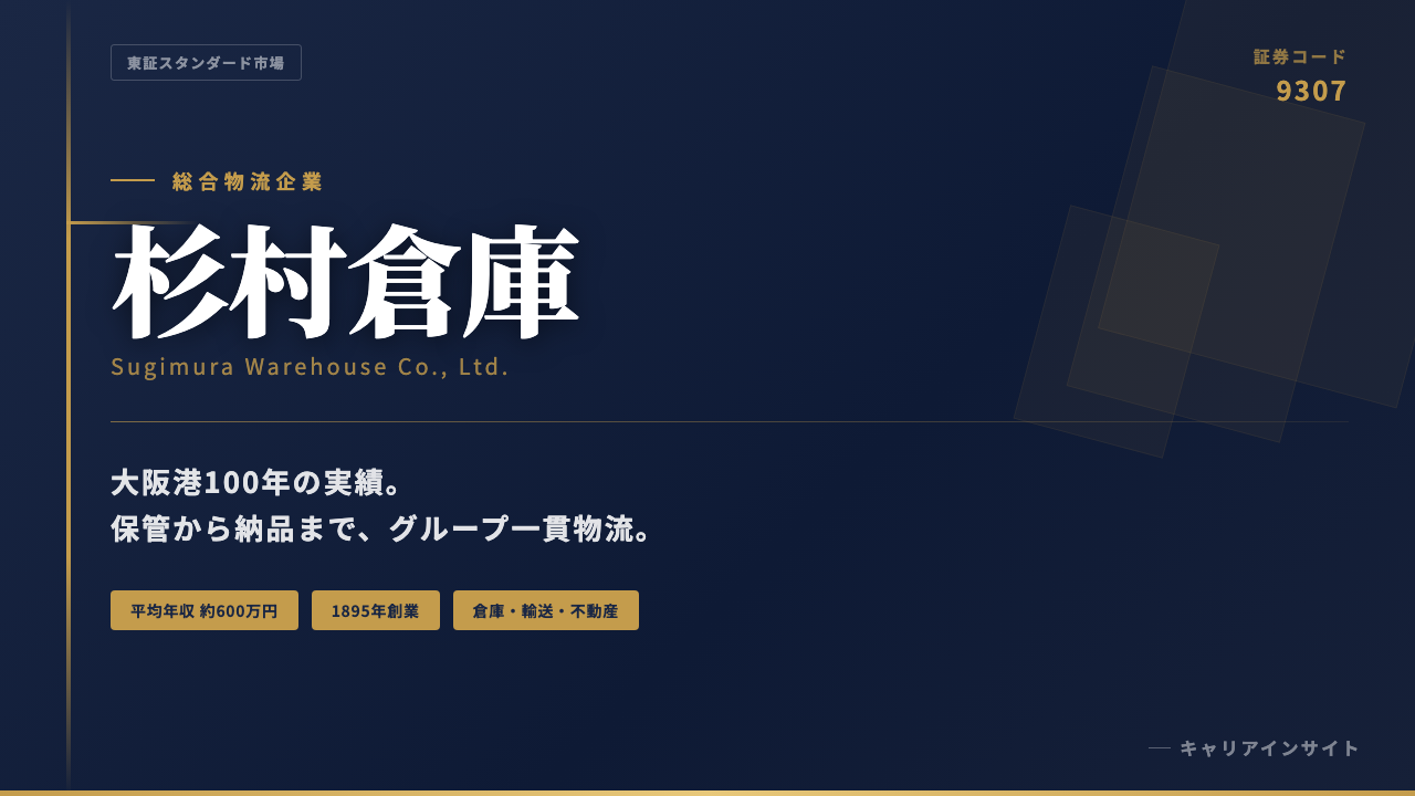 杉村倉庫ってどんな会社?事業内容・強み・年収・転職難易度を徹底解説