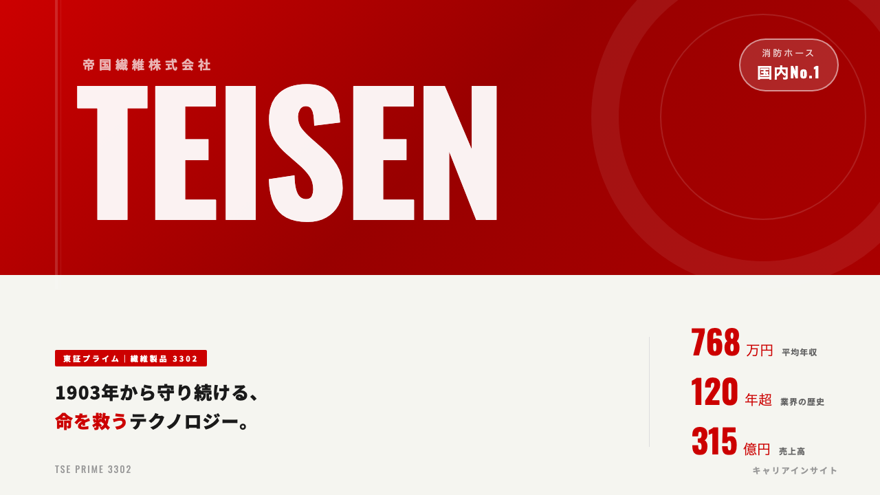 帝国繊維ってどんな会社？事業内容・強み・年収・就職・転職難易度を徹底解説