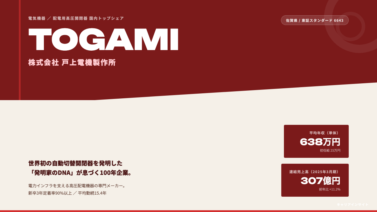 戸上電機製作所ってどんな会社?事業内容・強み・年収・転職難易度を徹底解説