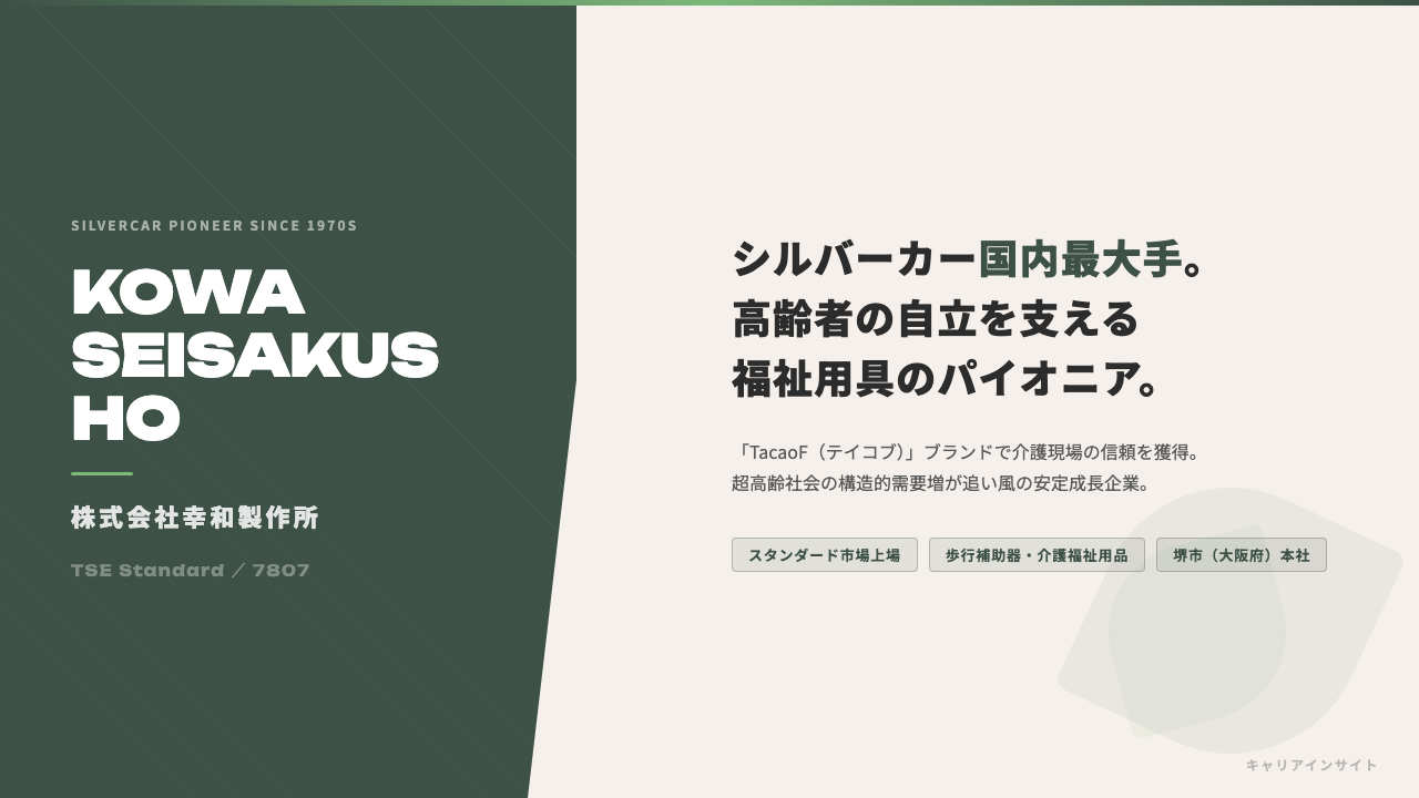 幸和製作所ってどんな会社?事業内容・強み・年収・転職難易度を徹底解説